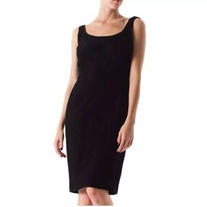 Karin Stevens Women’s Little Black Dress SZ 6 Fitted Scoop Neck Sexy Cocktail